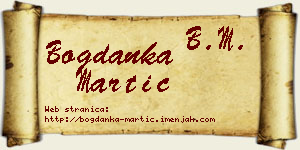 Bogdanka Martić vizit kartica